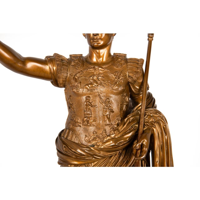 Fine Italian Grand Tour Bronze Sculpture of Augustus Prima Porta by Boschetti For Sale - Image 6 of 18