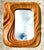 Vintage Hand Carved Wave Mirror For Sale - Image 9 of 12