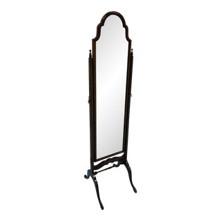 1940s Mahogany Bevan Funnell Reprodux Cheval Mirror For Sale