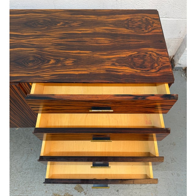 Vintage Mid-Century Modern Gabonese Ebony and Metal Sideboard For Sale - Image 11 of 17