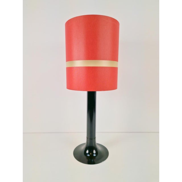Mid-century tulip metal table lamp, 1960s space age minimalist vintage a vintage table lamp from 1960, designed and made...