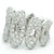 1990s Italian 18k White Gold 3 Carat Pavé Diamond Sculptural Statement Ring, Size 7 For Sale - Image 4 of 15