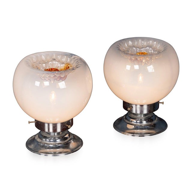 Vintage Murano Glass Table Lamps by Gaetano Sciolari for Mazzega, 1970, Set of 2 For Sale - Image 18 of 18