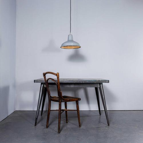 1950s Industrial Grey Enamelled Pendant Lamp from Benjamin, 1950s For Sale - Image 5 of 9