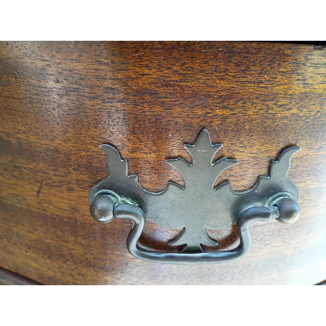 Chippendale Vintage Chippendale-Style Mahogany Slant Front Secretary Desk With Claw Feet and Hidden Compartments For Sale - Image 3 of 15