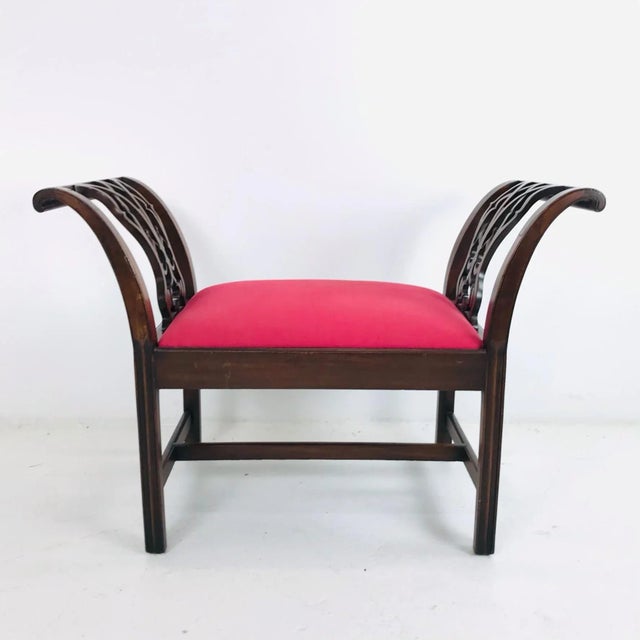 18th Century Carved Mahogany Chippendale Window Seats / Benches - A Pair For Sale In Dallas - Image 6 of 12