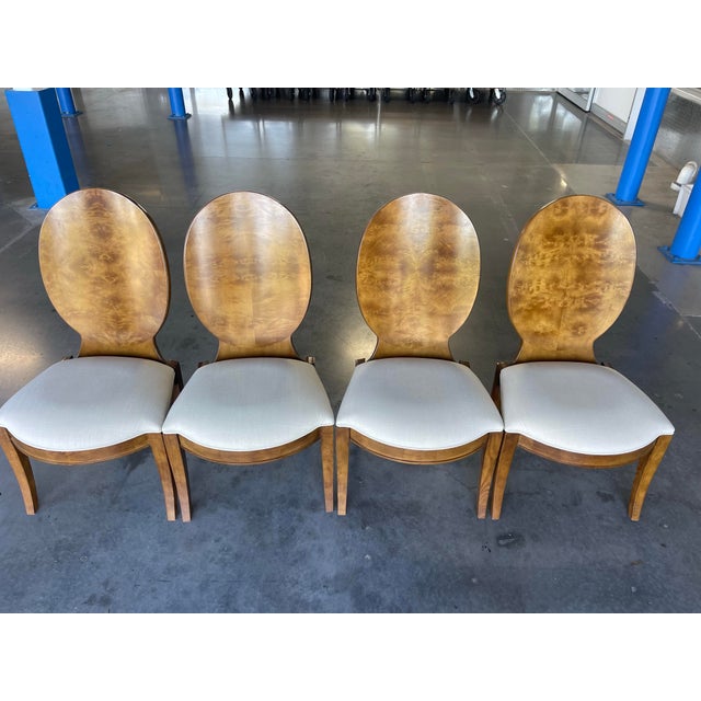 Century Furniture Omni Dining Table With Eight Chairs, Contemporary, Art Deco, Burl For Sale - Image 9 of 17