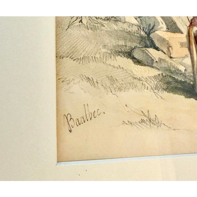 Mediterranean Mid 19th Century David Roberts, Views in the Holy Land. Baalbec. Architectural Print, Western Portico, Signed For Sale - Image 3 of 12