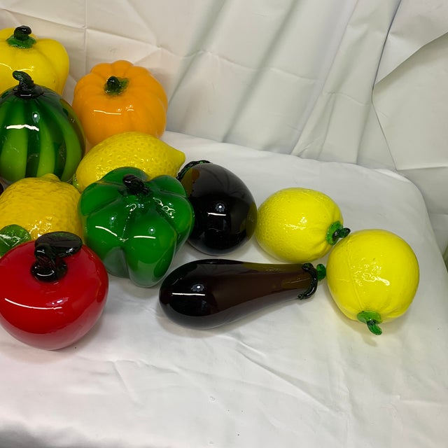 1960s Murano Style Glass Fruits and Vegetables - 19 PCS For Sale - Image 5 of 8