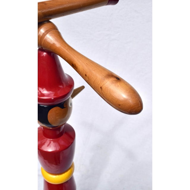 Italian Folk Art Valet Stands Pinocchio & Jiminy Cricket, 1940s For Sale - Image 12 of 13