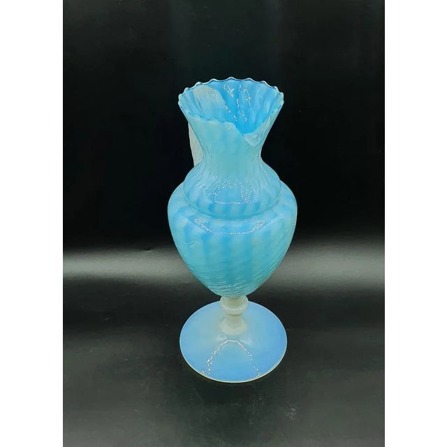 Murano Opaline Glass Jug For Sale - Image 11 of 13