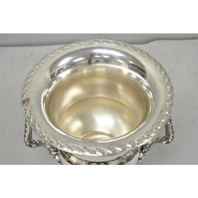 Vintage Wm Rogers "Spring Flower" Silver Plated Champagne Chiller Bar Ice Bucket For Sale - Image 14 of 18