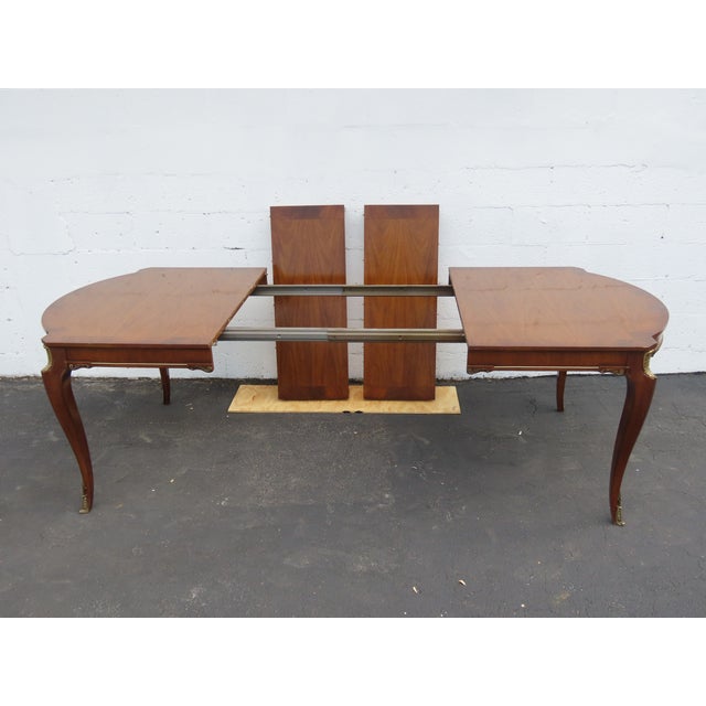 French Set of Dining Table Two Leaves and Six High Back Chairs 6664 For Sale - Image 10 of 18