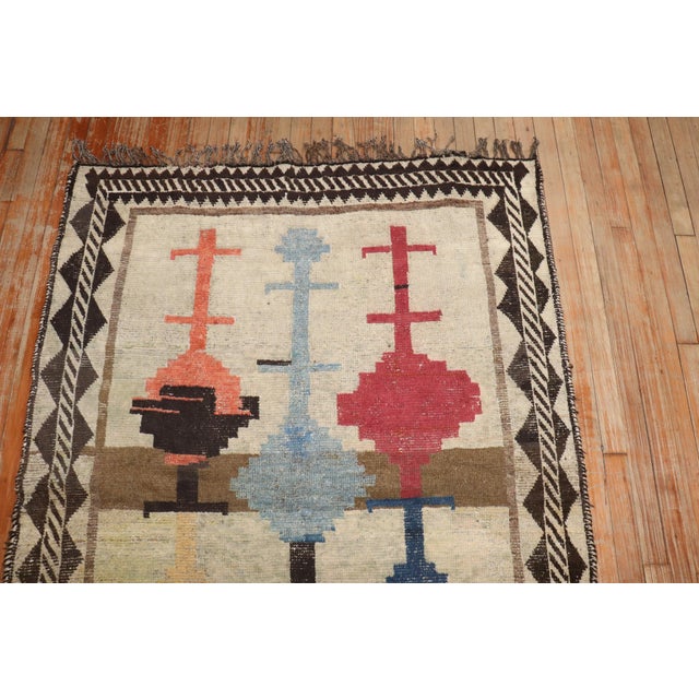 an early 20th-century whimsical tribal persian gabbeh rug rug no. j3787 size 4' 2" x 6'