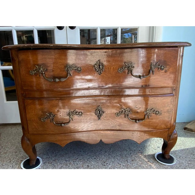 Brown Mid 20th Century Two Drawer Commode Louis XV French Style For Sale - Image 8 of 8