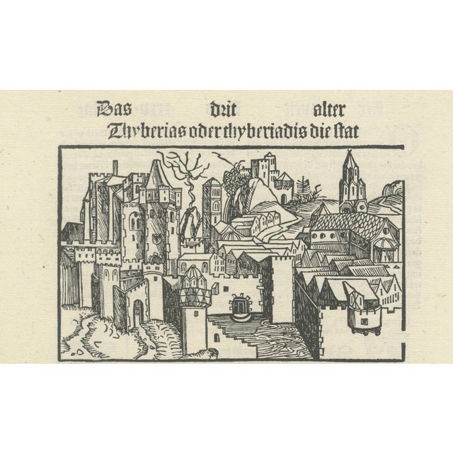 Kleine Weltchronik, Incunabula Woodcut View of Tiberias, Paper For Sale - Image 3 of 9