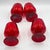 Glass Vintage Blenko Hand Blown Red Brandy Art Glass Snifter 4pc Set For Sale - Image 7 of 8