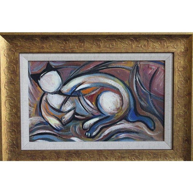 Postwar European Artist, The Vanguard Series Nr. XXIII Abstract Composition, 1950s-1970s, Oil on Board, Framed For Sale - Image 4 of 14