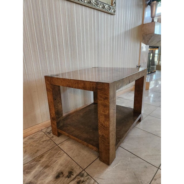 Midcentury Burlwood Side Table Milo Baughman for Lane For Sale - Image 9 of 14
