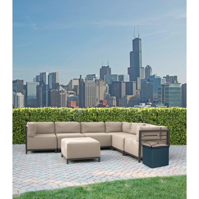 Modern Kenneth Ludwig Chicago Urban Patio in Seascape Sand For Sale - Image 3 of 4