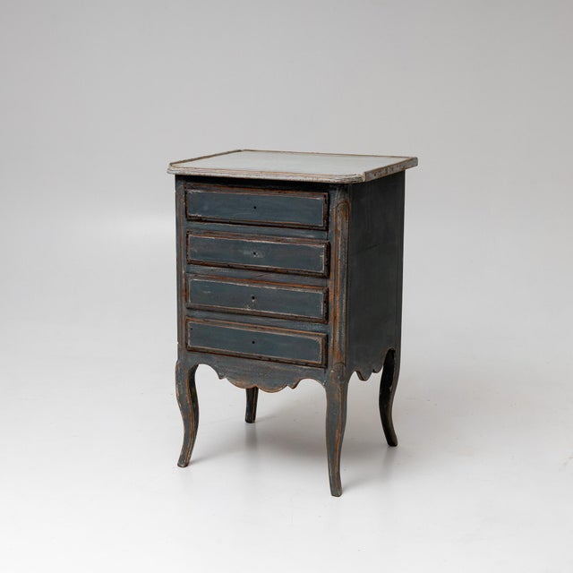 Baroque Blue Commode in Pine For Sale - Image 3 of 8