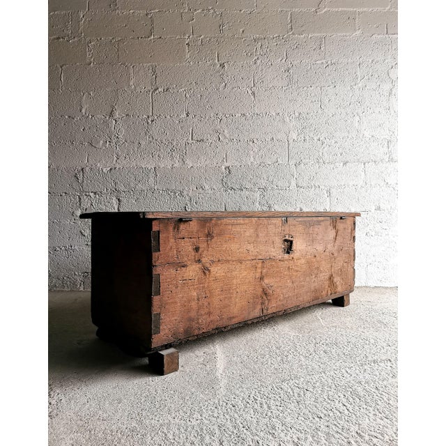Brown Antique Gothic / Neo-Gothic Oak Chest, 19th Century For Sale - Image 8 of 14
