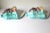 Pair of Italian Ceramic Majolica Pottery, Grapes, Aqua Turquoise Blue Wall Pocket Vase Planters For Sale - Image 10 of 11