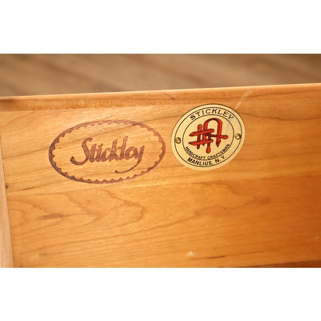 Stickley Mission Collection Harvey Ellis Cherry Three Drawer Nightstands For Sale - Image 13 of 18