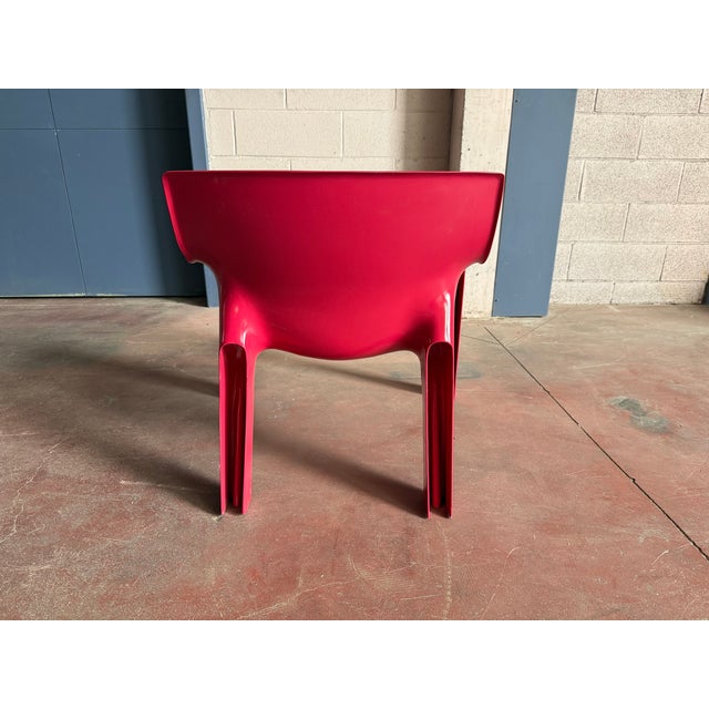 Red Model Vicario Chair by Vico Magistretti for Artemide, 1970s For Sale - Image 6 of 9