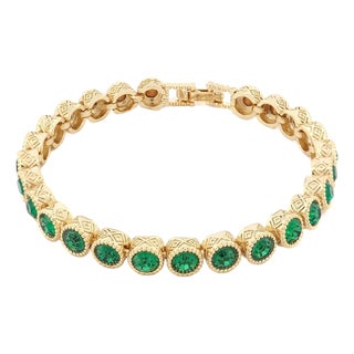 Emerald Tennis Mystic Bracelet For Sale
