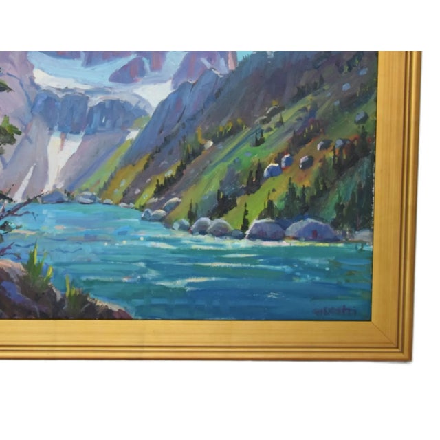 Minarets Mountains Mammoth Lake oil painting on stretched artist canvas by listed artist Silvio Silvestri (1948-2018.)...