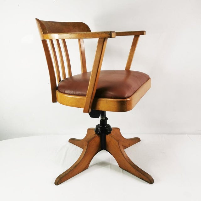 Bauhaus Art Deco Office Chair from Ehapa, Denmark, 1930s For Sale - Image 3 of 16
