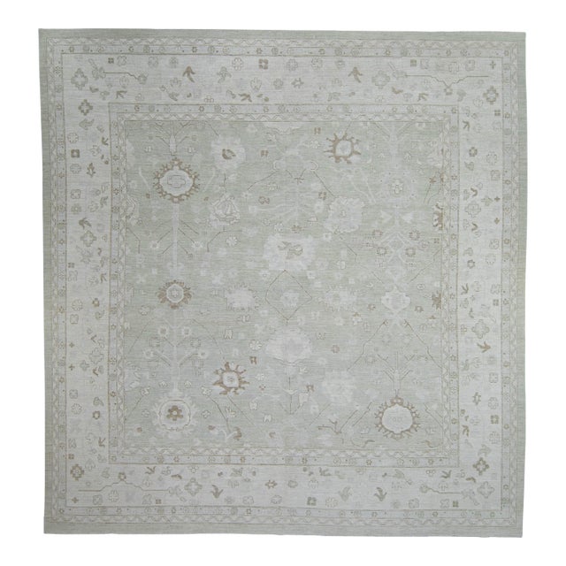 Oushak Square Rug 13'11" x 14'6" #17162 For Sale