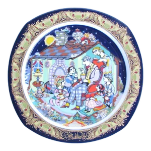 1992 Bjørn Wiinblad & Rosenthal Weihnachten Christmas Carols Porcelain Plate