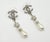 2020s Chanel Brand New Silver CC Crystal Star Tear Drop Pearl Piercing Earrings, A Pair For Sale - Image 5 of 6