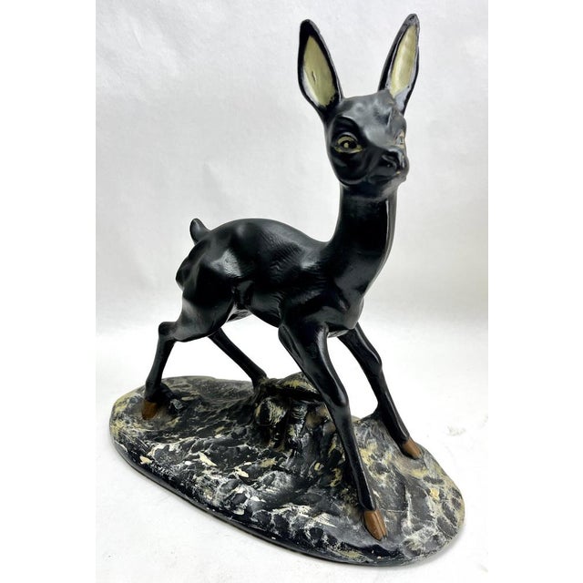 Sculpture Materials Hand-Painted Bambi Sculpture in Plaster, 1935 For Sale - Image 7 of 15