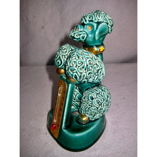 French Early 20th Century Poodle Dog Figurine Thermometer For Sale - Image 4 of 7