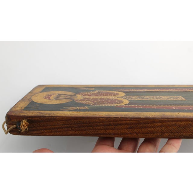 Beautiful Christian Icon of Saint Barbara, Hand Painted Wood, 13.25"x6.5"