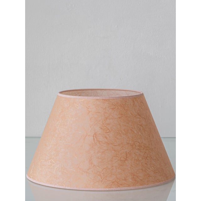 French Salmon Pink and Copper Ceramic Urn Table Lamps with Parchment Shades by Louis Drimmer, 1980s, Set of 2 For Sale - Image 10 of 15