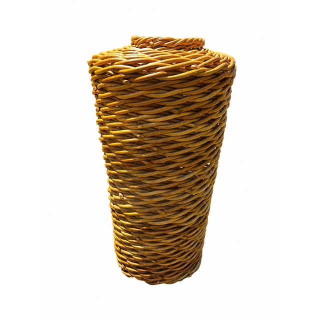 Late 20th Century Ateliers Handwoven Willow Vessel Sculpture For Sale - Image 4 of 12