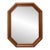 Vintage Mid-Century Modern Octagonal Walnut Wall Mirror For Sale