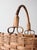 Vintage Woven Gathering Basket With Bamboo Handle For Sale - Image 4 of 13