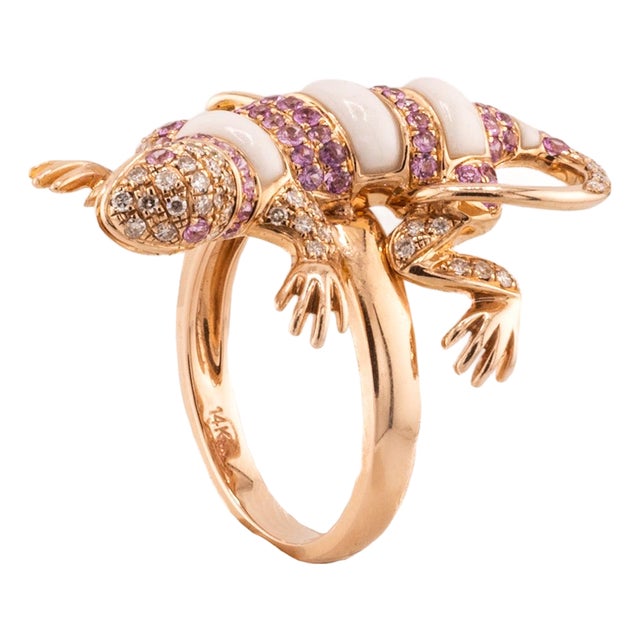 Late 20th Century 18k Salamander Ring, Size 5 For Sale