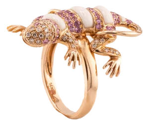 Late 20th Century 18k Salamander Ring, Size 5