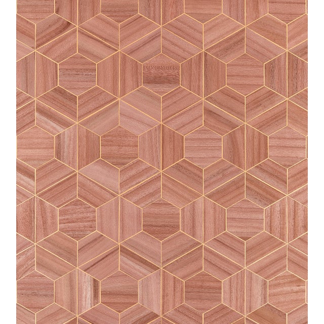 Contemporary The House of Scalamandre Hive Wood Wallcovering, Rosewood For Sale - Image 3 of 3