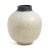 Ceramic Japanese Modern Minimalist White & Black Raku Ceramic Vase For Sale - Image 7 of 9