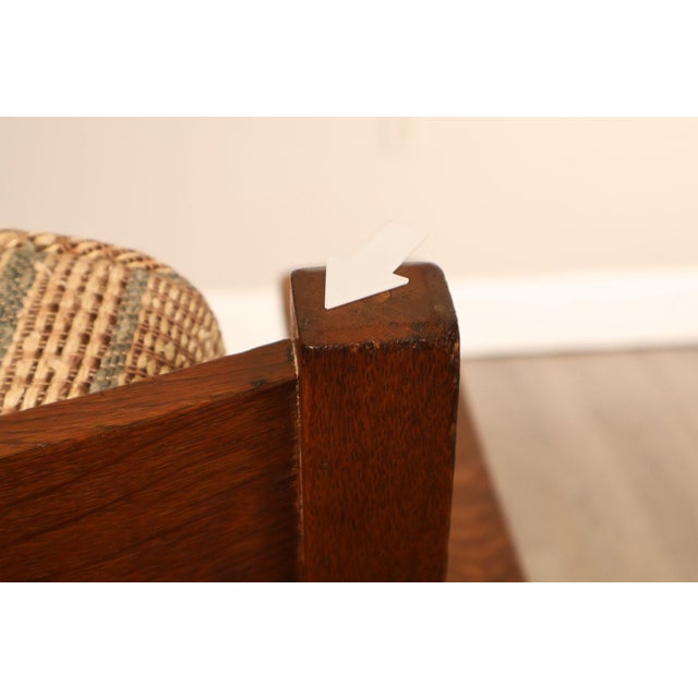 Antique Lifetime Arts And Crafts Oak Rocking Chair For Sale - Image 16 of 18