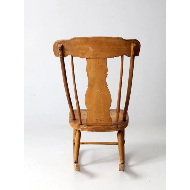 Antique Painted Rocking Chair For Sale - Image 10 of 13