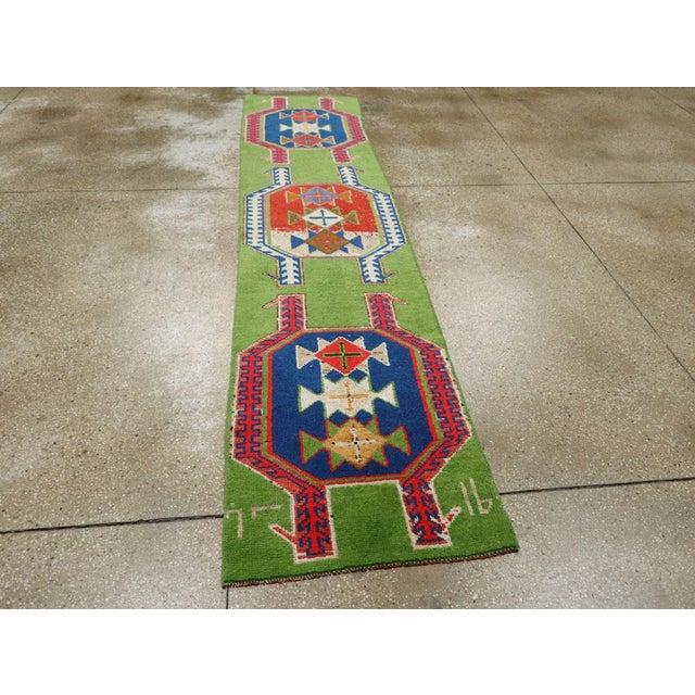 Textile Galerie Shabab Collection Mid-20th Century Turkish Anatolian Runner For Sale - Image 7 of 10