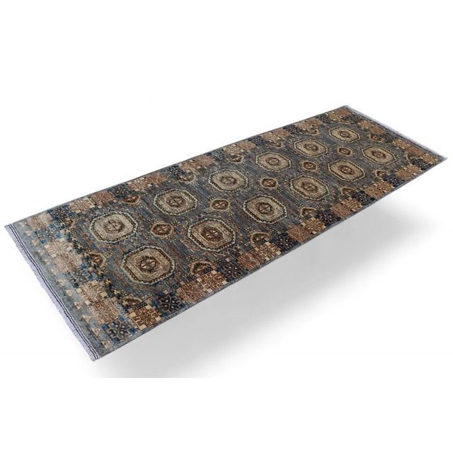 Vintage Tribal Hand-Knotted Runner Rug, 2010s For Sale - Image 10 of 18